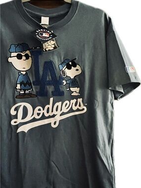 LA Dodgers x Peanuts Graphic Tee in Slate Blue